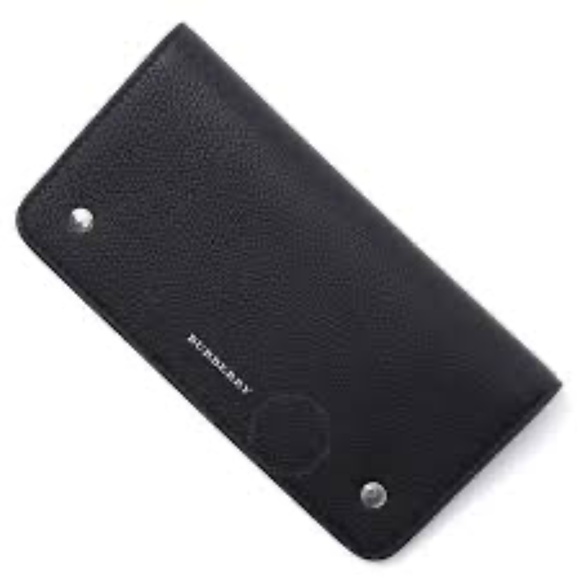 Burberry Black Pebbled Leather phone wallet - Picture 1 of 6